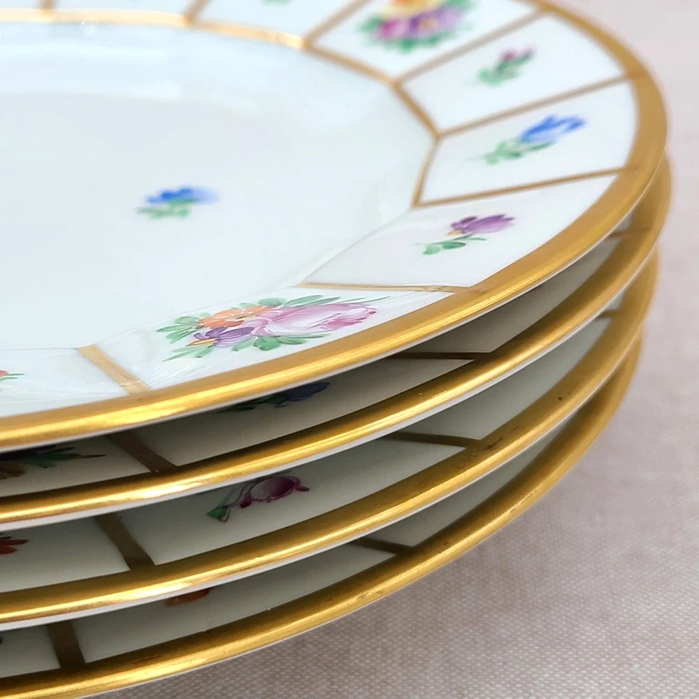 4 settings - Royal Copenhagen 'Henriette' 7.625 Inch SALAD PLATES #444-8514